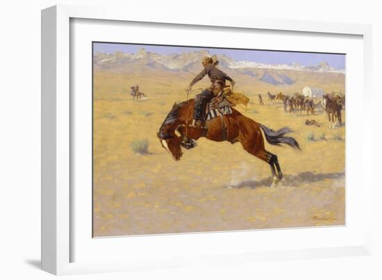 A Cold Morning on the Range, c.1904-Frederic Sackrider Remington-Framed Giclee Print