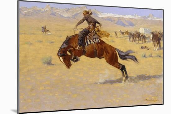 A Cold Morning on the Range, c.1904-Frederic Sackrider Remington-Mounted Giclee Print