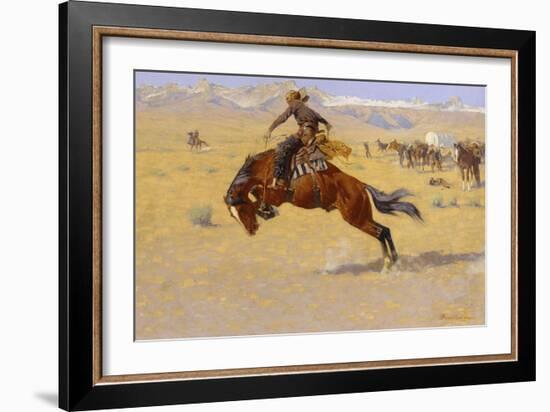 A Cold Morning on the Range-Frederic Sackrider Remington-Framed Giclee Print