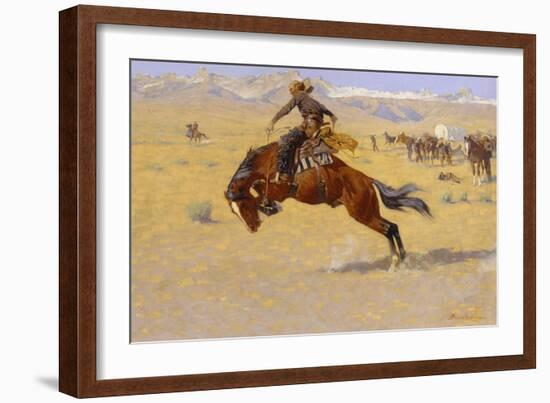 A Cold Morning on the Range-Frederic Sackrider Remington-Framed Giclee Print