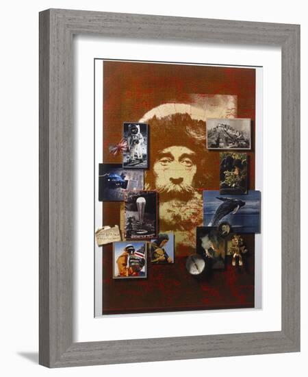 A Collage Celebrates the Centennial of National Geographic Magazine-Fred Otnes-Framed Photographic Print