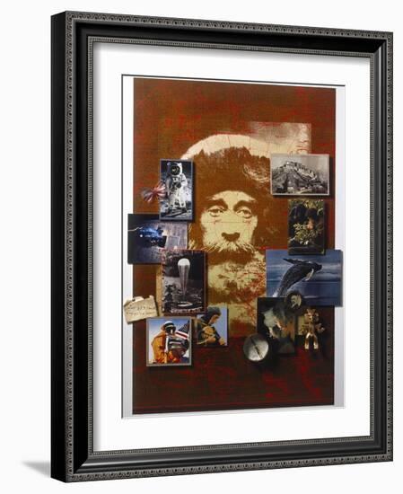 A Collage Celebrates the Centennial of National Geographic Magazine-Fred Otnes-Framed Photographic Print