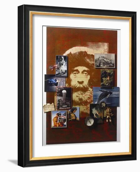 A Collage Celebrates the Centennial of National Geographic Magazine-Fred Otnes-Framed Photographic Print