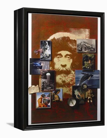 A Collage Celebrates the Centennial of National Geographic Magazine-Fred Otnes-Framed Premier Image Canvas