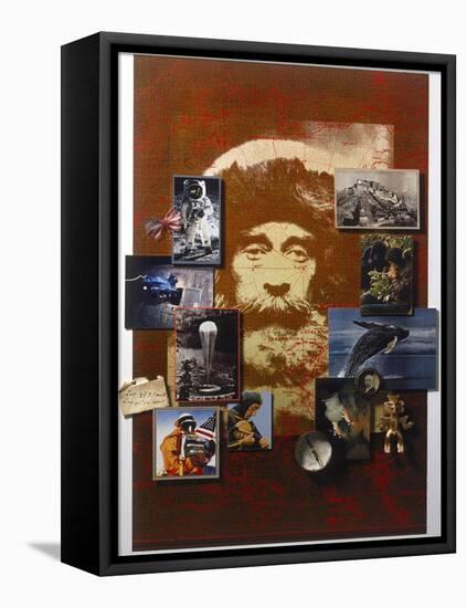 A Collage Celebrates the Centennial of National Geographic Magazine-Fred Otnes-Framed Premier Image Canvas