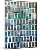 A Collage of Greek Doors, Classified by Colors Tonality and Presented in a White Border-Pinkcandy-Mounted Photographic Print