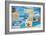 A Collage Of Some Pictures Of Different Beaches Of Spain-nito-Framed Art Print