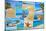 A Collage Of Some Pictures Of Different Beaches Of Spain-nito-Mounted Art Print