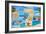 A Collage Of Some Pictures Of Different Beaches Of Spain-nito-Framed Art Print