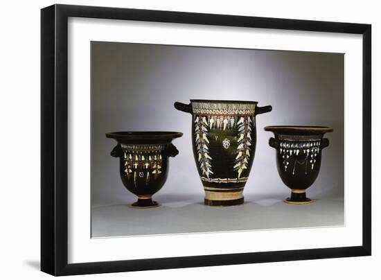 A Collection of Apulian Gnathia-Ware Bell Kraters, Circa 330-300 B.C-null-Framed Giclee Print