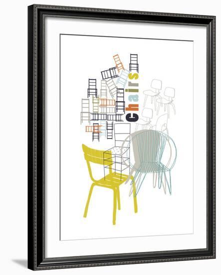 A Collection of Chairs-Laure Girardin-Vissian-Framed Giclee Print