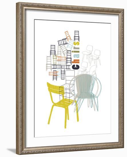 A Collection of Chairs-Laure Girardin-Vissian-Framed Giclee Print