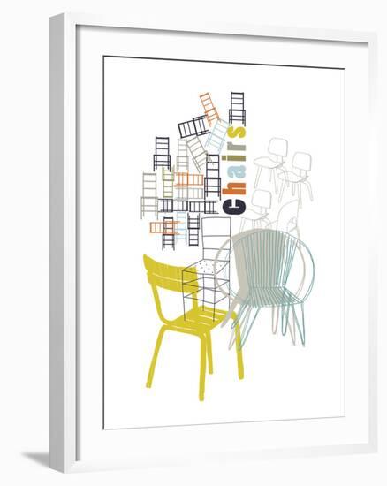 A Collection of Chairs-Laure Girardin-Vissian-Framed Giclee Print