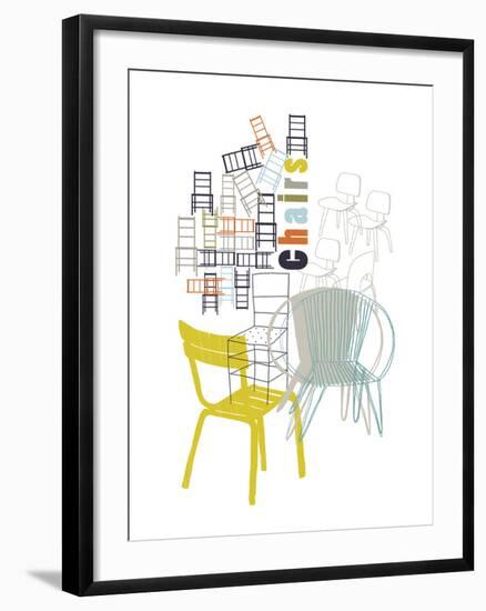 A Collection of Chairs-Laure Girardin-Vissian-Framed Giclee Print