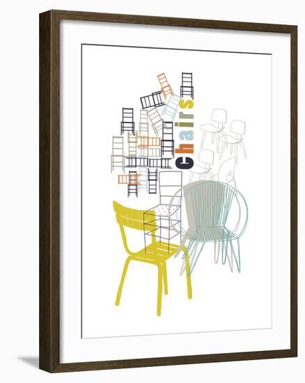 A Collection of Chairs-Laure Girardin-Vissian-Framed Giclee Print