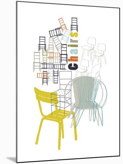 A Collection of Chairs-Laure Girardin-Vissian-Mounted Giclee Print