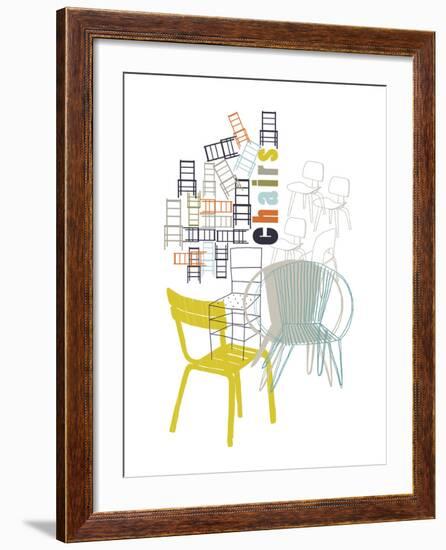 A Collection of Chairs-Laure Girardin-Vissian-Framed Giclee Print