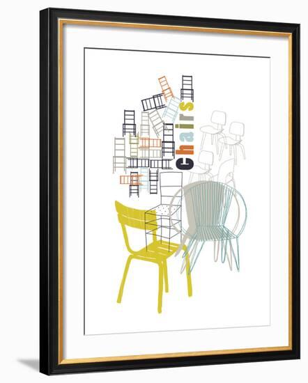 A Collection of Chairs-Laure Girardin-Vissian-Framed Giclee Print