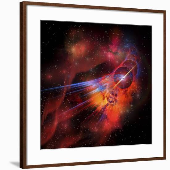 A Collection of Colorful Nebulae, Gases, Dust, Stars and Interstellar Matter-Stocktrek Images-Framed Art Print