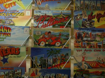 A Collection Of Colorful Vintage Travel Postcards Photographic Print Art Com