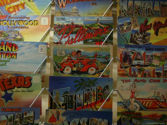A Collection Of Colorful Vintage Travel Postcards Photographic Print Art Com