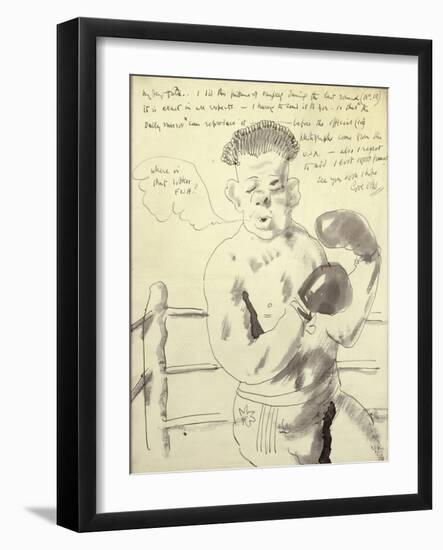 A Collection of Eight Illustrated Letters to his Friend Duncan Tate-Sir William Orpen-Framed Giclee Print