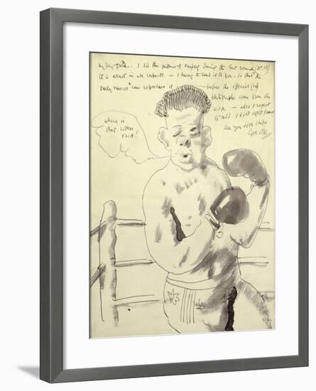 A Collection of Eight Illustrated Letters to his Friend Duncan Tate-Sir William Orpen-Framed Giclee Print