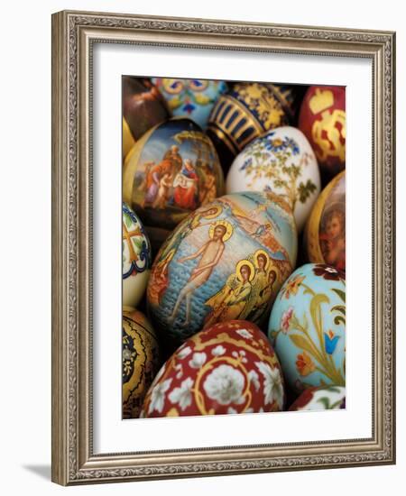 A Collection of Painted Porcelain Easter Eggs by the Imperial Porcelain Factory-null-Framed Giclee Print