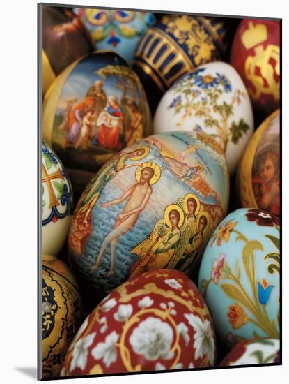 A Collection of Painted Porcelain Easter Eggs by the Imperial Porcelain Factory-null-Mounted Giclee Print