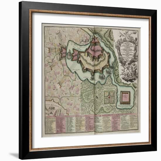 A Collection of Plans and Views of Towns in Various Parts of the World, France-J B Homann-Framed Giclee Print