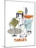 A Collection of Tables-Laure Girardin-Vissian-Mounted Giclee Print
