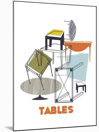 A Collection of Tables-Laure Girardin-Vissian-Mounted Giclee Print