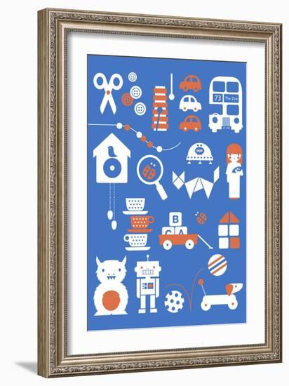 A Collection of Toys-Dicky Bird-Framed Giclee Print