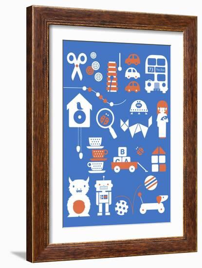 A Collection of Toys-Dicky Bird-Framed Giclee Print