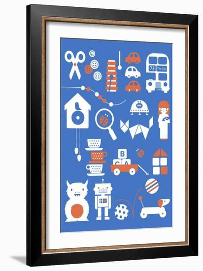 A Collection of Toys-Dicky Bird-Framed Giclee Print