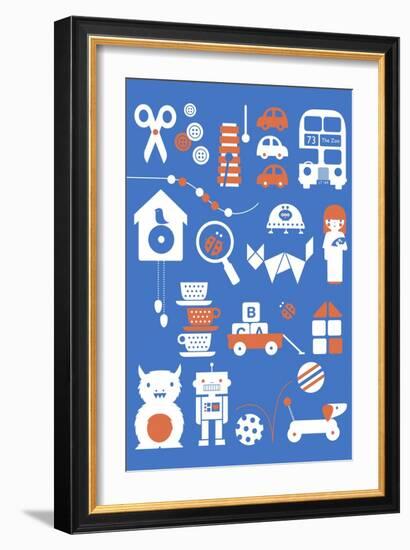 A Collection of Toys-Dicky Bird-Framed Giclee Print