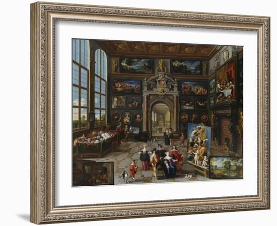 A Collector's Gallery. (Realised with Cornelis De Baellieur)-Frans Francken the Younger-Framed Giclee Print