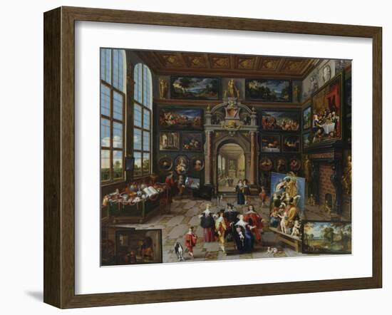 A Collector's Gallery. (Realised with Cornelis De Baellieur)-Frans Francken the Younger-Framed Giclee Print