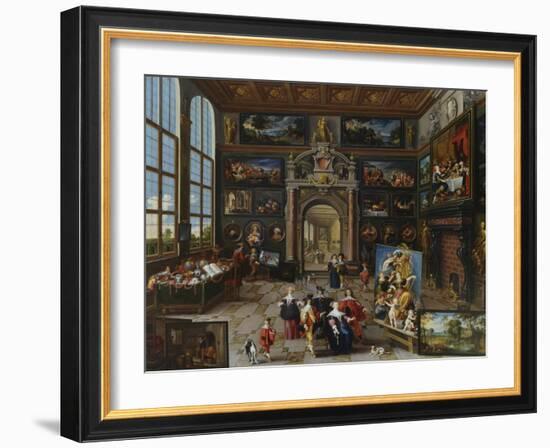 A Collector's Gallery. (Realised with Cornelis De Baellieur)-Frans Francken the Younger-Framed Giclee Print