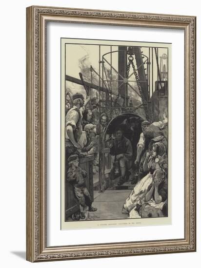 A Colliery Explosion, Volunteers to the Rescue-Alfred Edward Emslie-Framed Giclee Print