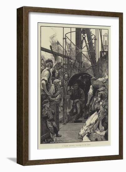A Colliery Explosion, Volunteers to the Rescue-Alfred Edward Emslie-Framed Giclee Print