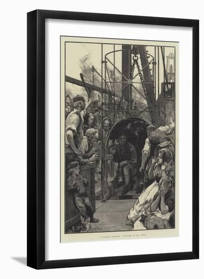 A Colliery Explosion, Volunteers to the Rescue-Alfred Edward Emslie-Framed Giclee Print