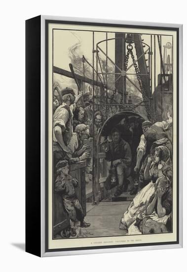 A Colliery Explosion, Volunteers to the Rescue-Alfred Edward Emslie-Framed Premier Image Canvas