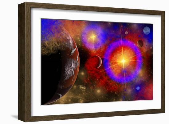 A Colorful Section of Alien Space in Our Galaxy-null-Framed Premium Giclee Print