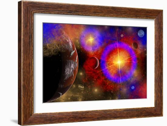 A Colorful Section of Alien Space in Our Galaxy-null-Framed Premium Giclee Print