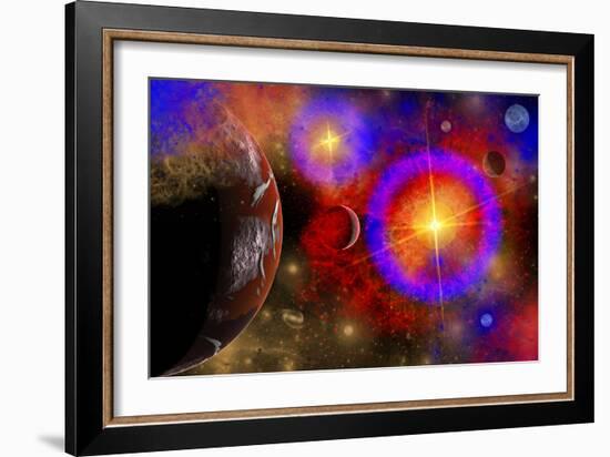 A Colorful Section of Alien Space in Our Galaxy-null-Framed Premium Giclee Print