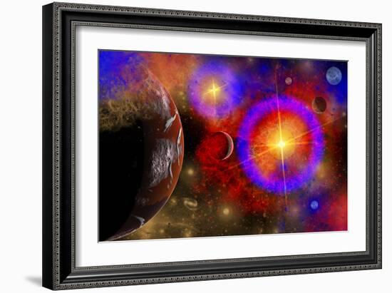 A Colorful Section of Alien Space in Our Galaxy-null-Framed Premium Giclee Print