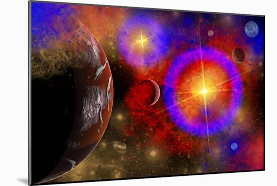 A Colorful Section of Alien Space in Our Galaxy-null-Mounted Art Print