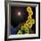 A Colorized Scanning Electron Micrograph of a White Blood Cell Eating Mrsa-Stocktrek Images-Framed Photographic Print