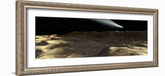 A Comet Passes over the Surface of Mercury-Stocktrek Images-Framed Photographic Print